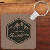 Geloof beweegt bergen sleutelhanger (Achterkant)