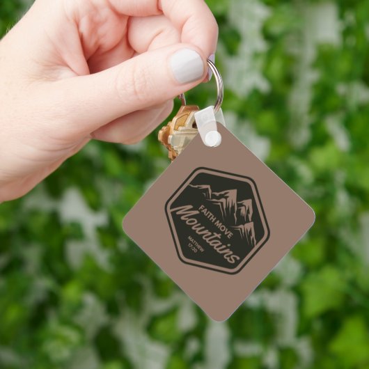 Geloof beweegt bergen sleutelhanger (Hand)