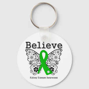 Geloof bewustzijn van nierziekte sleutelhanger