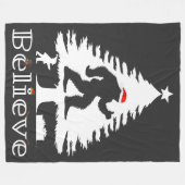 Geloof Bigfoot Cryptozoology Kerstboom Fleece Deken (Voorkant (Horizontaal))