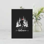 Geloof Bigfoot Light Santa Squatch kerstboom Kaart (Staand voorkant)