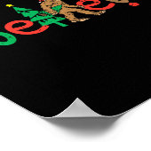 Geloof Bigfoot Sasquatch Santa Rendier Kerstmis Poster (Hoek)