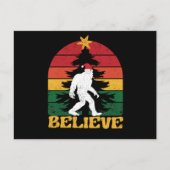 Geloof Bigfoot Sasquatch Yeti KerstPet Briefkaart (Voorkant)