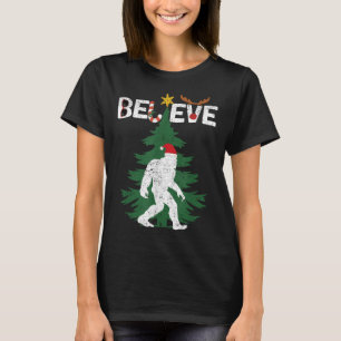 Geloof Bigfoot Sasquatch Yeti Sinterklaas Hoed Ker T-shirt