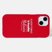 Geloof Bijbelvers Christelijk Geloof Rood Case-Mate iPhone Case (Achterkant (horizontaal))
