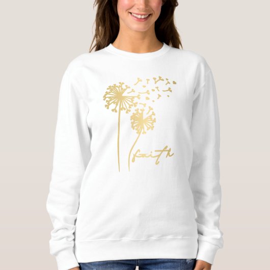 Geloof Bloeit: Paardenbloem Sweatshirt (Voorkant)