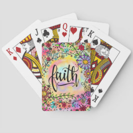 Geloof Bloemen Inspirerend Religieus Trendy Pokerkaarten