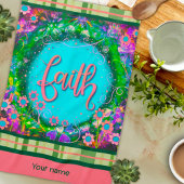 Geloof Bloemen Jouw naam Plaid Stijlvol Theedoek