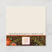  Geloof Bloemenhart Inspirerende Vriendelijkheid K Vierkante Visitekaartje (Achterkant)