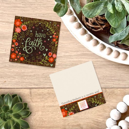  Geloof Bloemenhart Inspirerende Vriendelijkheid K Vierkante Visitekaartje