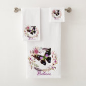 Geloof bloemenkrans bad handdoek (Insitu)