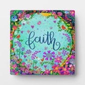  Geloof Bloemvogels Whimsical Leuke Ezel Fotoplaat (Voorkant)