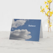 Geloof Blue Sky met Wolken Kaart (Gele Bloem)