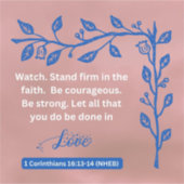 Geloof Boodschap - 1 Korintiërs 16:13-14 - Vinyl Sticker (Voorkant)