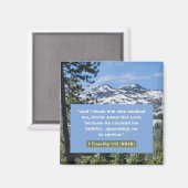 Geloof Boodschap - Bijbelvers - 1 Timoteüs 1:12 - Magneet (Voorkant / Achterkant)