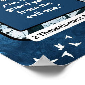Geloof Boodschap - Bijbelvers - 2 Thessalonicenzen Poster (Hoek)