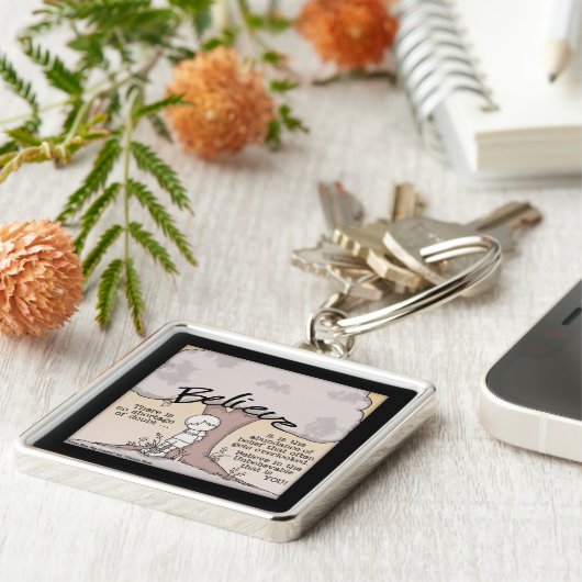 Geloof boom sleutelhanger (Zijkant)