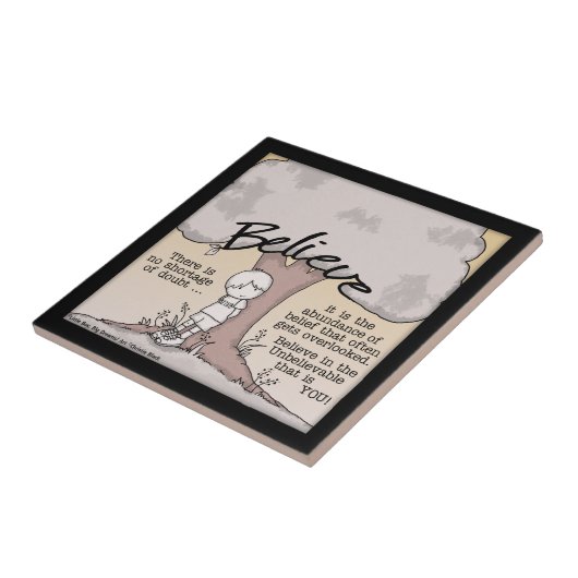 Geloof boom tegeltje (Zijkant)