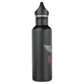 Geloof Borstkanker Steun Roze Ribbon Gift Waterfles (Links)