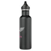 Geloof Borstkanker Steun Roze Ribbon Gift Waterfles (Rechts)