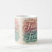 Geloof boven angst 15 oz koffie Mok (Center)