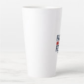 Geloof Boven Angst – 2 Timoteüs 1:7 Latte Mok (Voorkant)