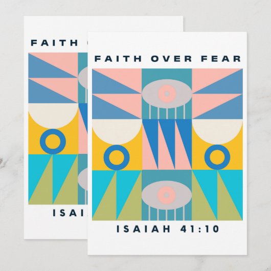 Geloof boven angst aanmoediging Kaart (Voorkant / Achterkant)