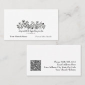 Geloof boven Angst Bijbeltekst Bloemrijke Doodle K Visitekaartje (Voorkant / Achterkant)