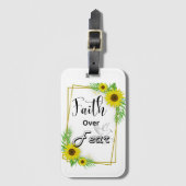 Geloof boven angst Bijbelvers Bagagelabel | Philip (Voorkant (verticaal))