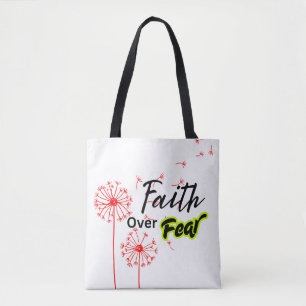 Geloof boven angst Bijbelvers Canvas tas – Christe