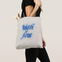 Geloof boven angst | Blauwe minimalistische verzor