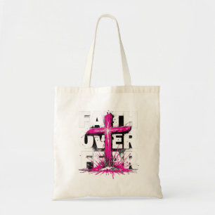 Geloof boven angst Canvas tas Christelijk kruiso