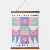 Geloof boven angst Christelijk geloof Poster Moder Hangend Wandkleed (Voorkant)