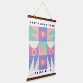 Geloof boven angst Christelijk geloof Poster Moder Hangend Wandkleed (Gebogen)