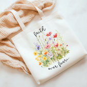 Geloof boven angst Christelijk Inspirerend Tote Bag
