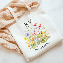Geloof boven angst Christelijk Inspirerend Tote Bag