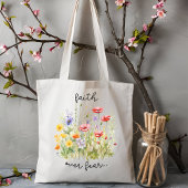 Geloof boven angst Christelijk Inspirerend Tote Bag