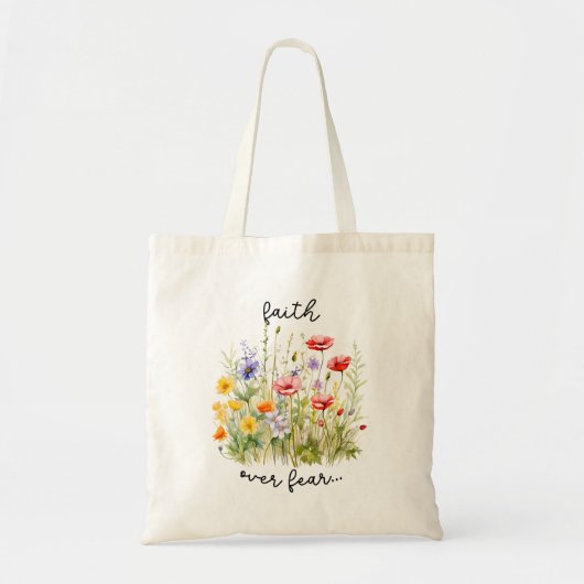 Geloof boven angst Christelijk Inspirerend Tote Bag (Voorkant)