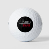 Geloof boven angst Christelijk kruis Golfballen (Voorkant)