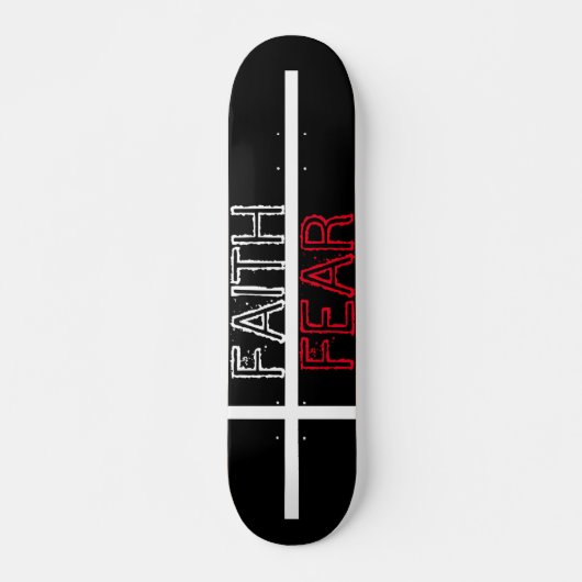 Geloof boven angst Christelijk kruis Persoonlijk Skateboard (Voorkant)