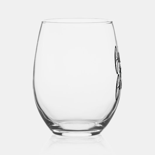 Geloof boven angst Christelijk religieus citaat Wijnglas Zonder Voet (Rechts)