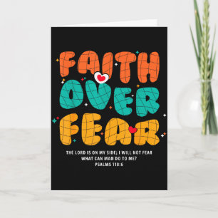 Geloof Boven Angst Christelijk Religieus Groovy Ma Kaart