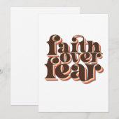 Geloof boven angst Christelijke inspiratie Kaart (Voorkant / Achterkant)