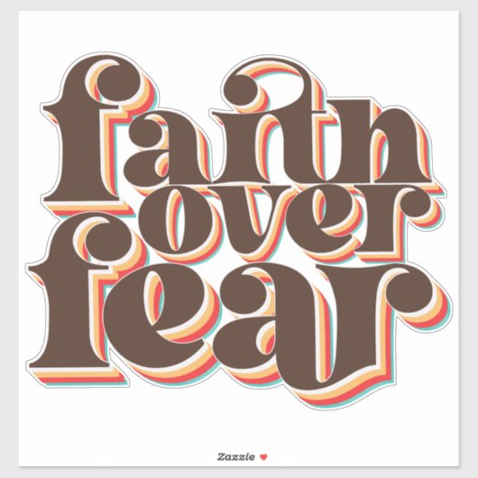 Geloof boven angst Christelijke inspiratie Sticker (Vel)