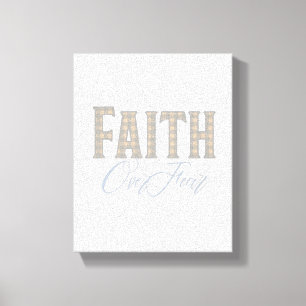 Geloof Boven Angst Christelijke Typografie Ontwerp Canvas Afdruk