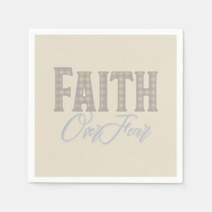 Geloof Boven Angst Christelijke Typografie Ontwerp Servet