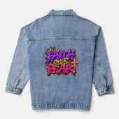 Geloof boven angst denim jacket (Achterkant)