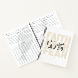 Geloof boven angst Fitness Motivatie – Christelijk Notitieboek