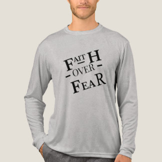 Geloof Boven Angst – Gered Door Genade Christelijk Tri-Blend Shirt