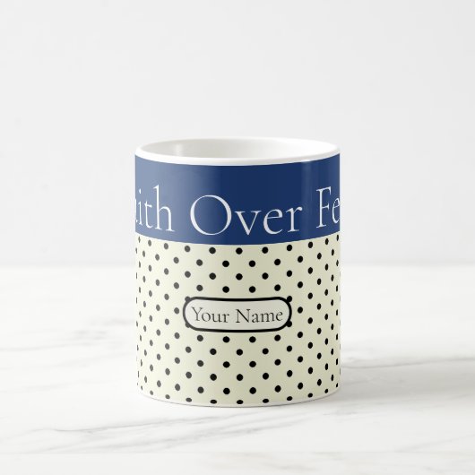 Geloof boven angst Het Bijbelse geloof van Jezus C Koffiemok (Center)